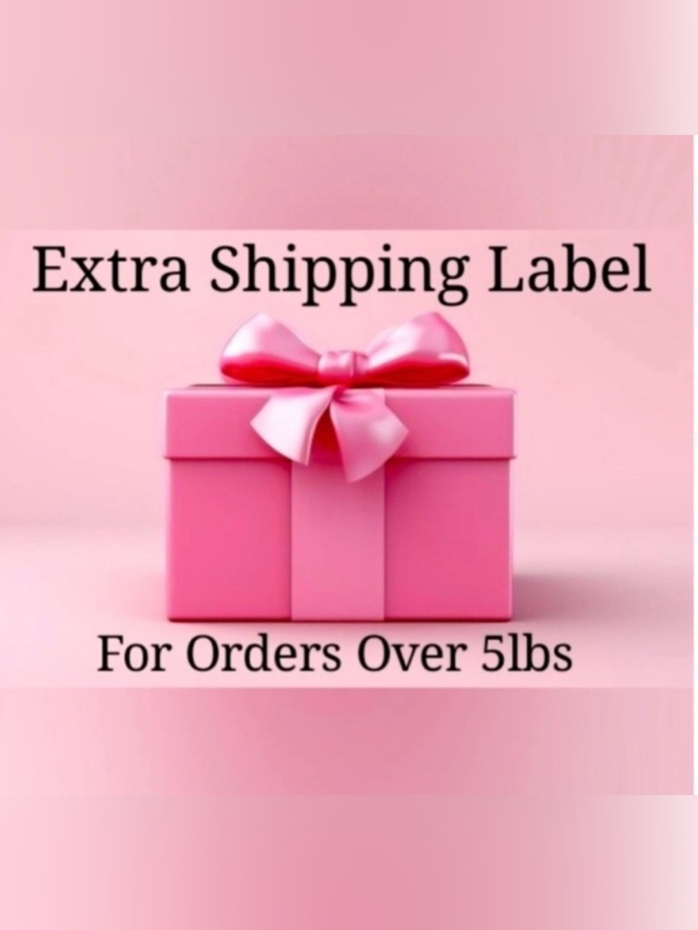 Additional shipping label for orders over 5lbs